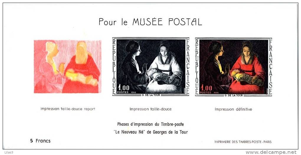 Bloc Pour Le Musée Postal Le Nouveau Né Georges De La Tour Peinture Peintre - Souvenir Blocks & Sheetlets