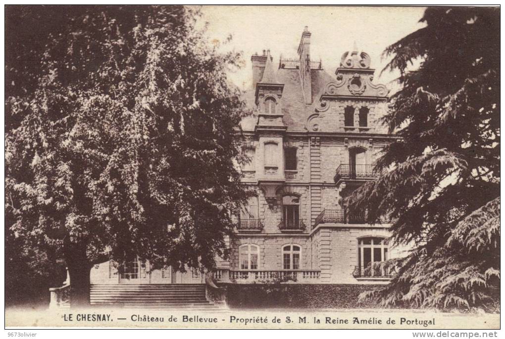 LE CHESNAY Château De Bellevue PROPRIETE DE LA REINE AMELIE DE PORTUGAL Rare - Le Chesnay
