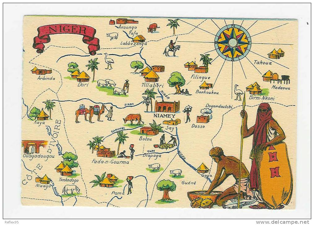 NIGER - Carte Géographique - BARRE DAYEZ - Niger