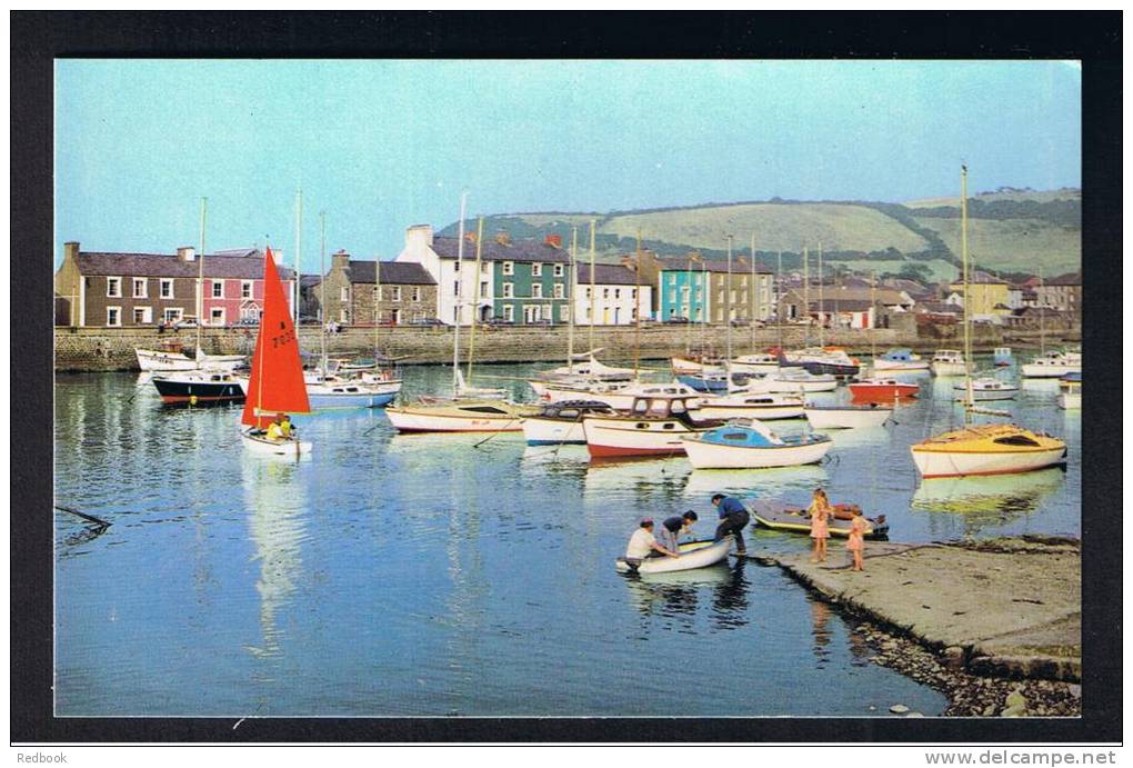 RB 847 - Postcard The Harbour Houses &amp; Boats Cardiganshire Wales - Cardiganshire