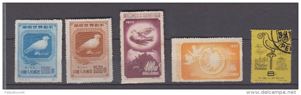 Chine YV 863; 959/0; 2 N 1952 Colombe - Tauben & Flughühner