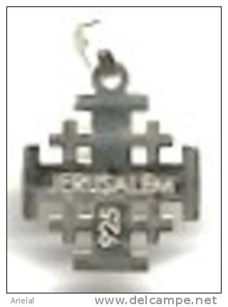 .925 Sterling Silver Layered Jerusalem Cross, CONSECRATED In Church Of The Holy Sepulchre In JERUSALEM - Pendants