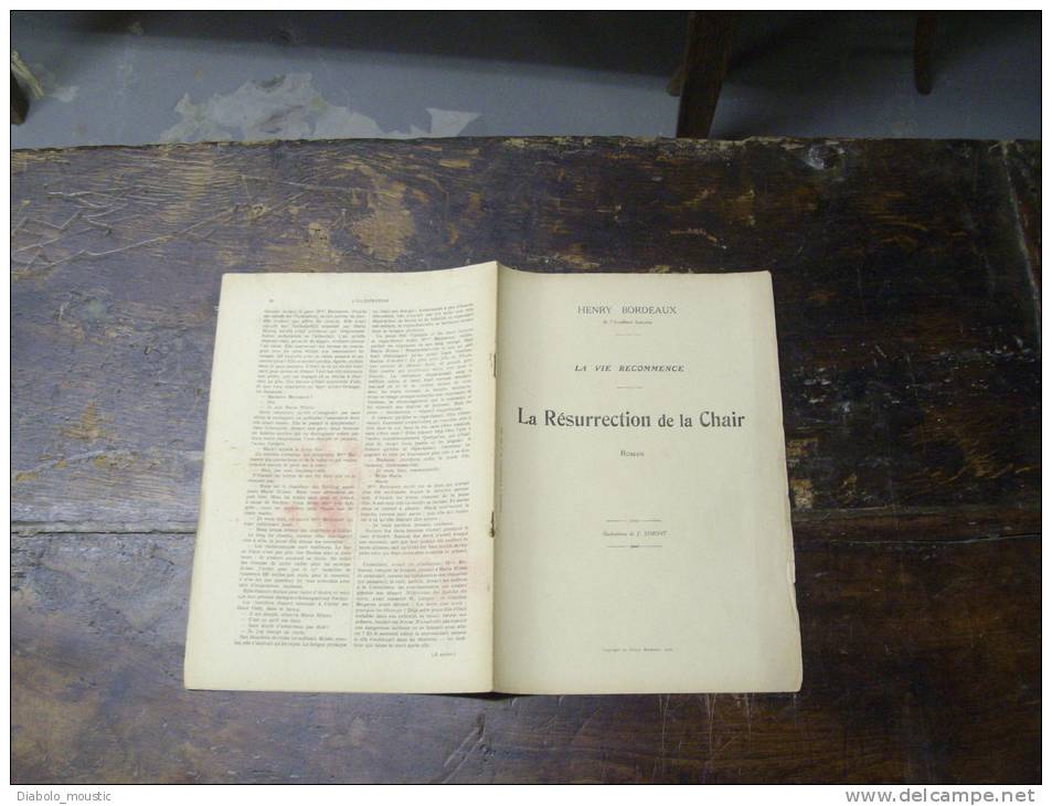 1900 - 1929     LA RESURECTION DE LA CHAIR   Par Henri Bordeaux     Illustrations De Simont - Auteurs Classiques