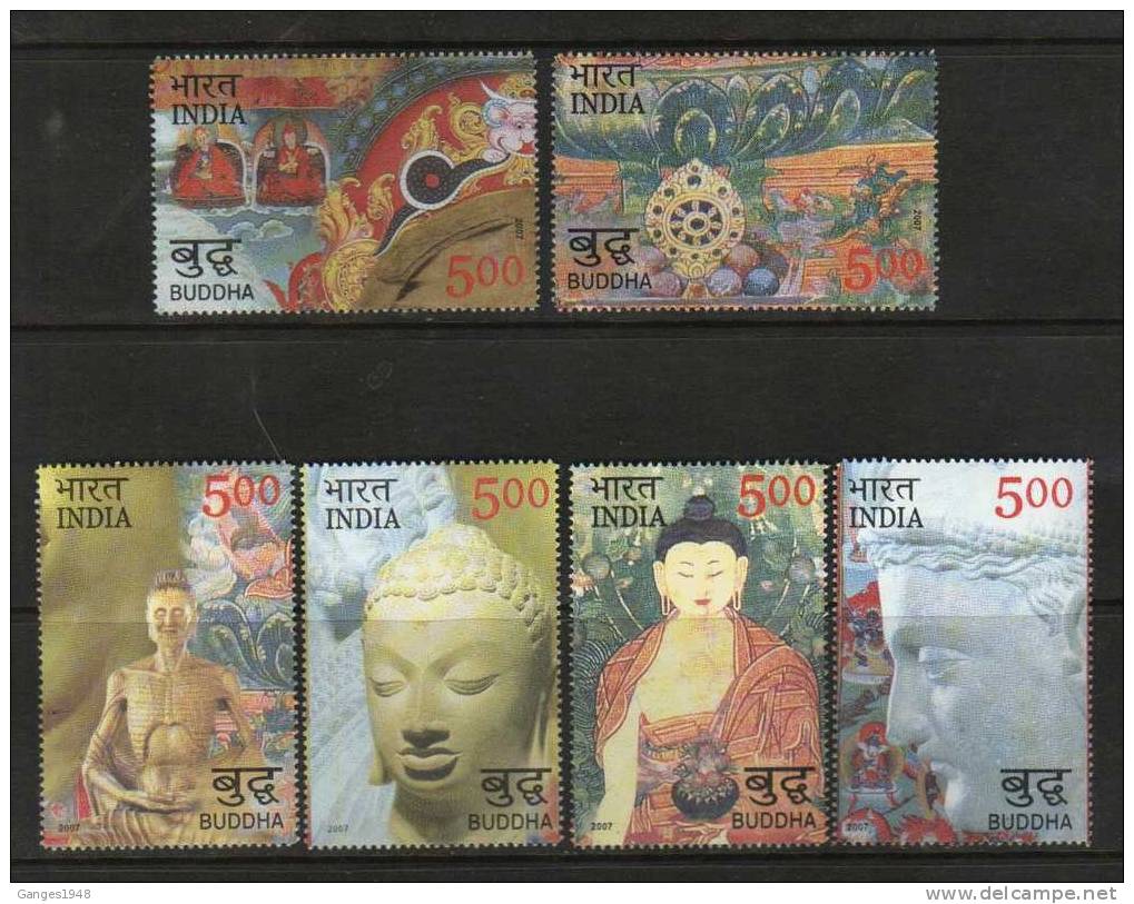 2007 Mahaparinirvana Of Buddha  6v #  07429sd India Indien Inde - Nuovi