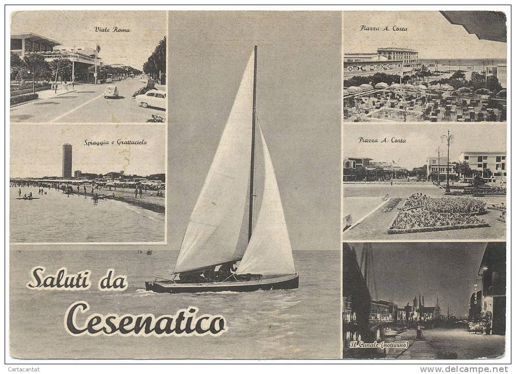 IMMAGINI DI CESENATICO. CARTOLINA DEL 1961 - Cesena