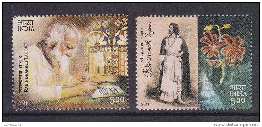 2011 India Rabindra Nath Tagore  2v  # 23179 S - Unused Stamps