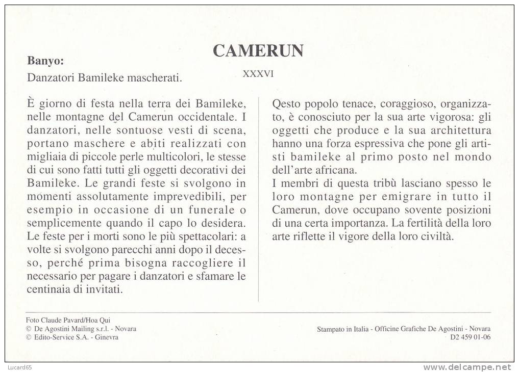 POSTCARD/ CARTE POSTALE / CARTOLINA CAMERUN - BANYO - DANZATORI BAMILEKE MASCHERATI - Camerun