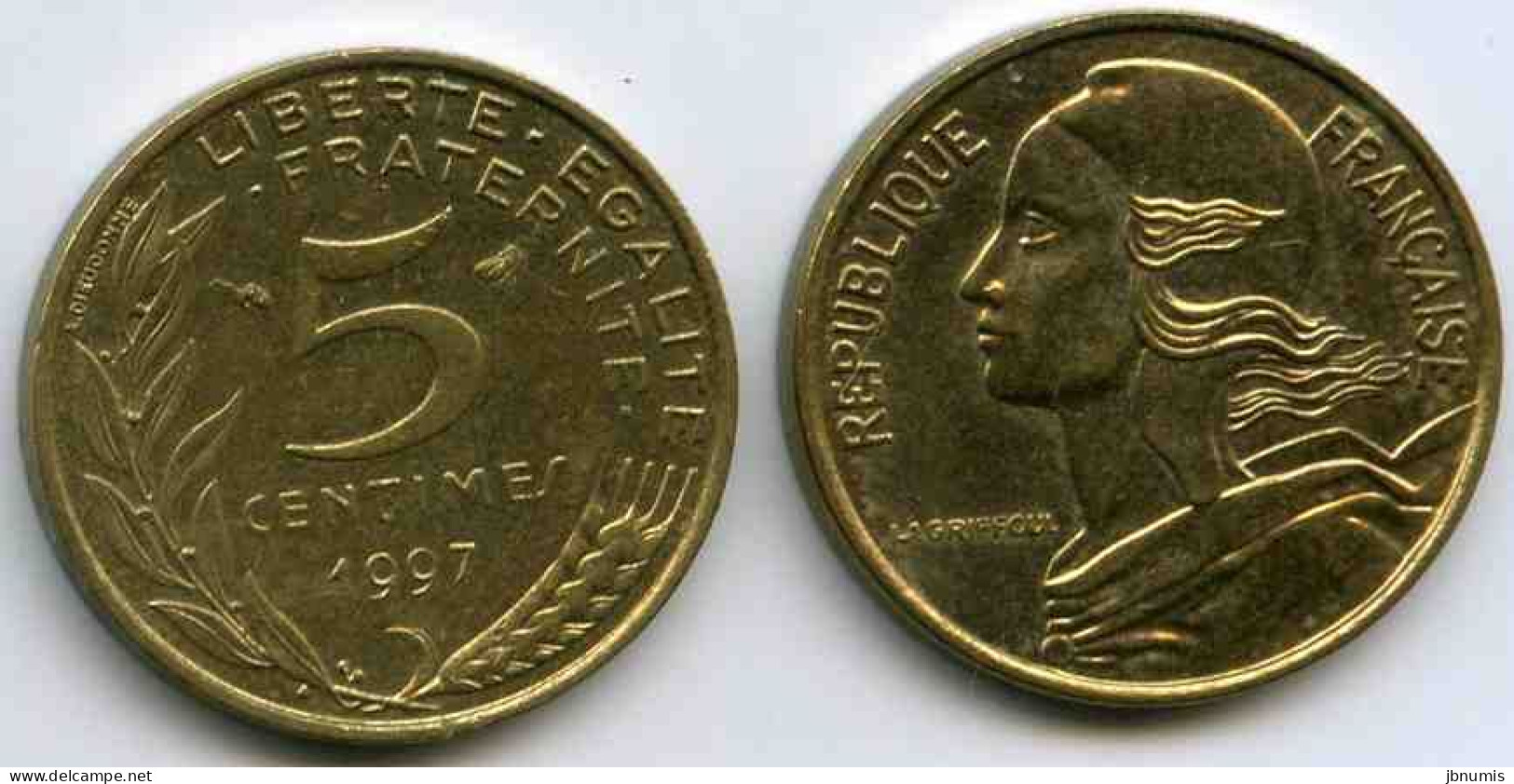 France 5 Centimes 1997 GAD 175 KM 933 - 5 Centimes