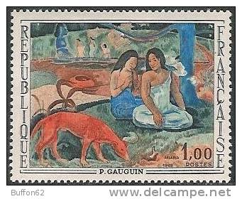 F1 - France (1968) - L'arearea, De Paul Gauguin (1848-1903). Chien, Femmes. Taille-douce, Dentelé 12 1/2-13. Y&T N°1568. - Impressionisme