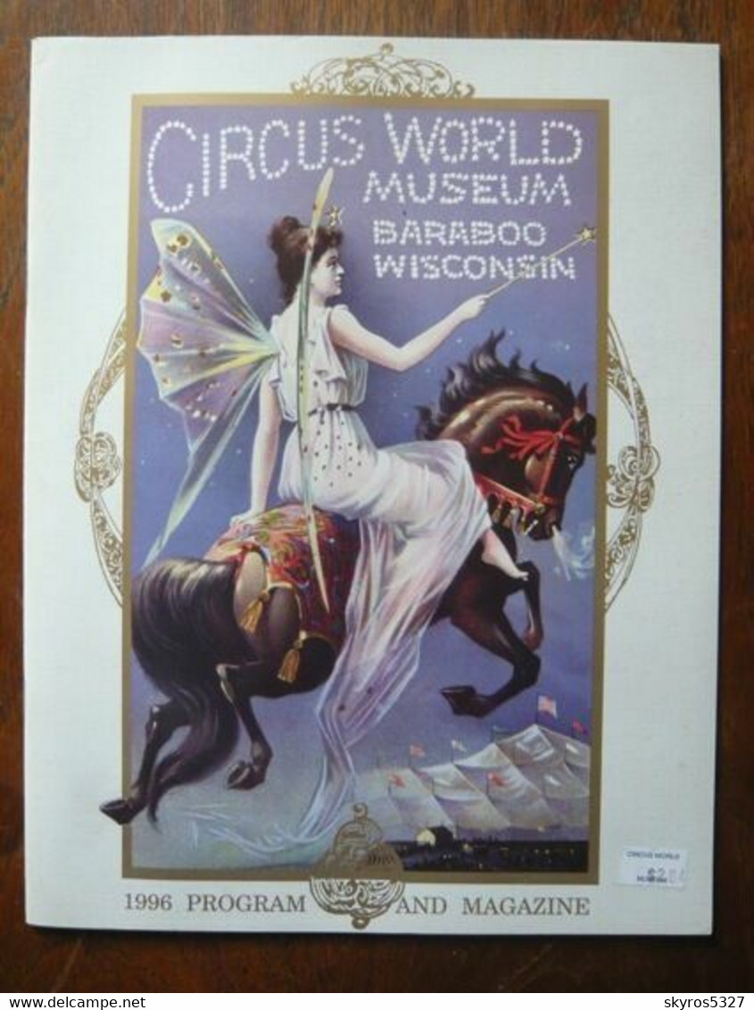 Programme De Cirque Circus World Museum Baraboo Wisconsin 1996 - Andere & Zonder Classificatie