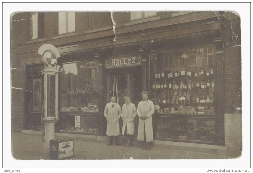 Carte Photo Epicerie Station Shell Années 30 - Shopkeepers