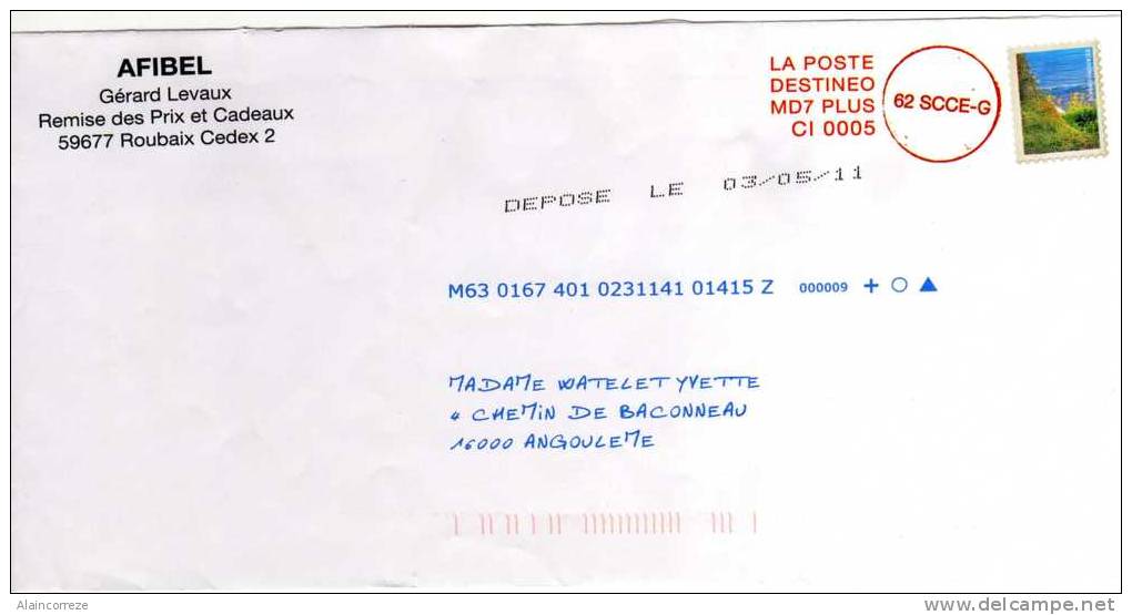 Entier Postal Pseudo Entier AFIBEL Nord Roubaix Thème: Paysage Maritime Bord De Mer - Private Stationery