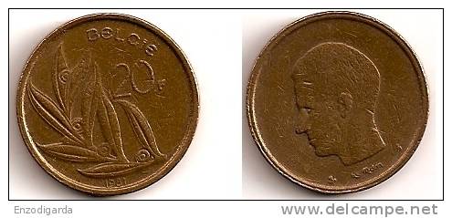 20 Francs – Belgique – 1981 – Légende Flamande – Nickel Bronze – Etat SUP – KM 160 - 20 Francs