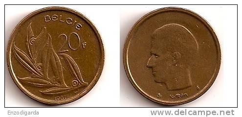 20 Francs – Belgique – 1981 – Légende Flamande – Nickel Bronze – Etat SUP – KM 160 - 20 Francs