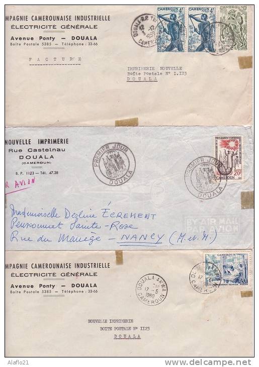 £9 - CAMEROUN - LOT De 3 LETTRES Avant Indépendance (4) - Autres & Non Classés