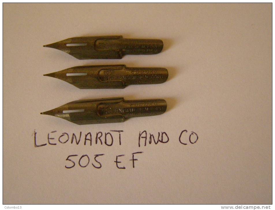 LOT 3 PLUMES LEONARDT AND CO MODELE 505 EF - Pens