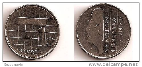 1 Gulden – Pays-Bas – 1982 – Reine Béatrix – Nickel – Etat TTB – KM 205 - 1980-2001 : Beatrix