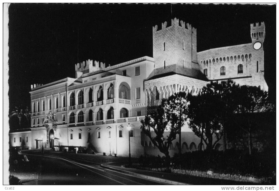 Monaco Le Palais Du Prince La Nuit 1959 - Autres & Non Classés