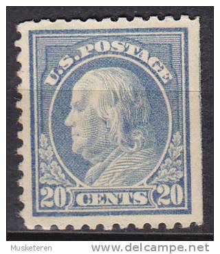 United States 1917 Mi. 237 P C     20 C Benjamin Franklin Perf. 11 3-Sided MH* - Nuovi