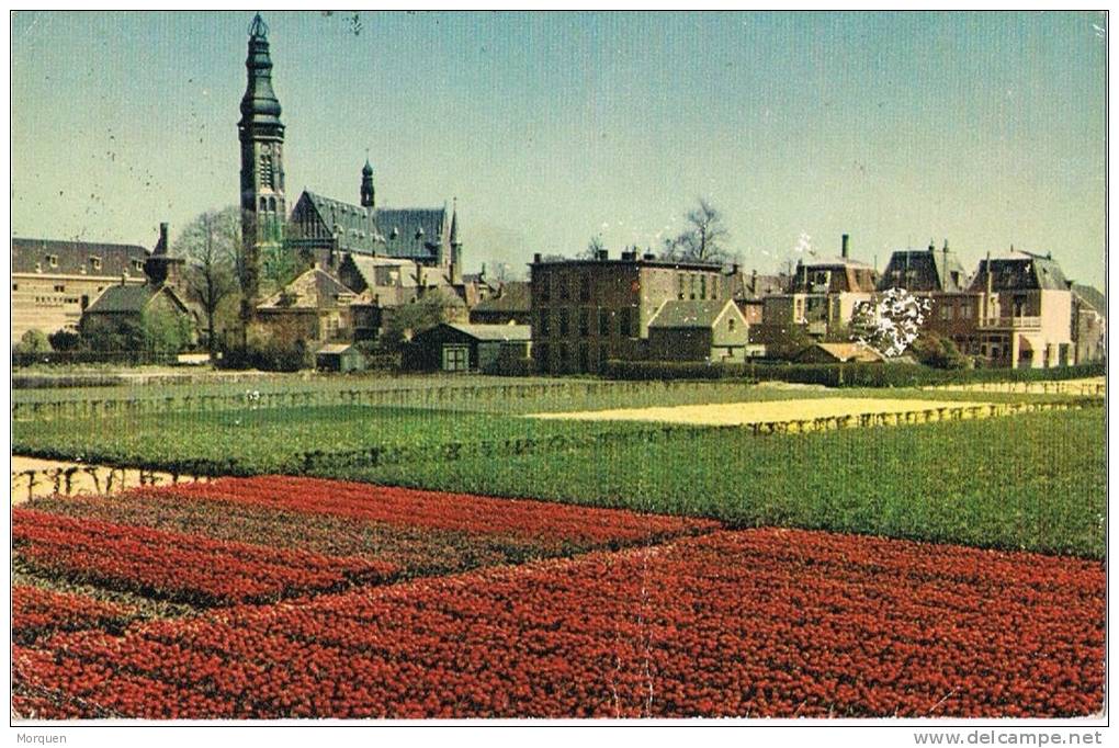 Postal BLOEMENVELDEN (Holanda) 1956 A Italia - Cartas & Documentos