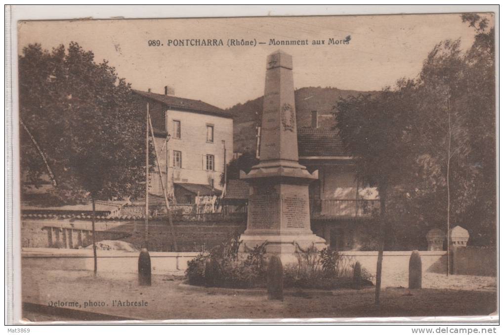 PONCHARRA TURDINE Monument Aux Morts - Pontcharra-sur-Turdine