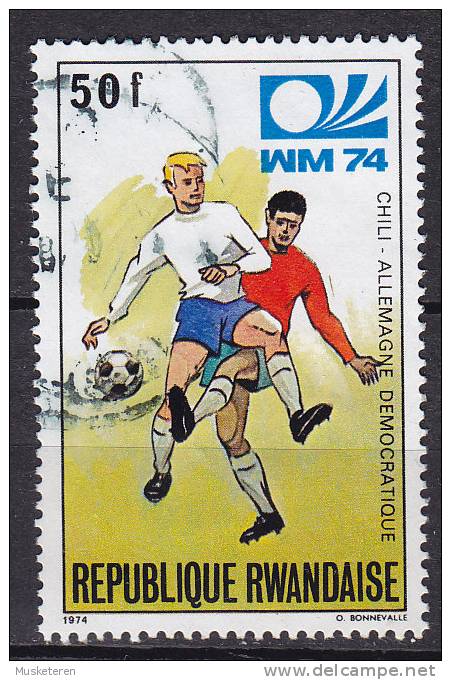 Rwanda 1974 Mi. 633     50 Fr Fussballweltmeisterschaft, Deutschland World Championship Football - Usati