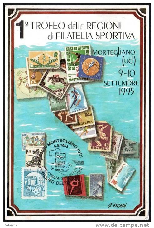 OLYMPIC - ITALIA MORTEGLIANO (UD) 1995 - 1^ TROFEO DELLE REGIONI DI FILATELIA SPORTIVA - C.U. - Summer 1996: Atlanta