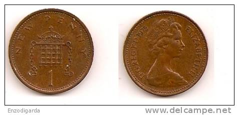 1 New Penny – Grande Bretagne – 1975 – Elizabeth II – Bronze – Etat TB – KM 915 - 1 Penny & 1 New Penny