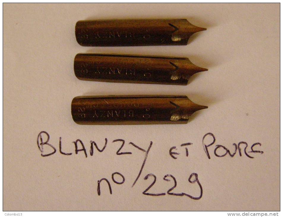 LOT 3 PLUMES  BLANZY ET POURE NO 229 - Vulpen