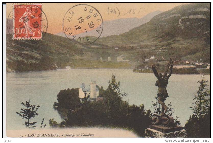 Lac D'Annecy Duingt Et Talloires 1912 - Annecy