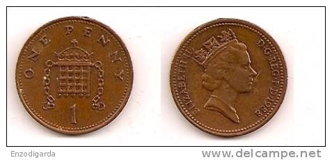 1 Penny – Grande Bretagne – 1988 – Elizabeth II – Bronze – Etat TTB – KM 935 - 1 Penny & 1 New Penny