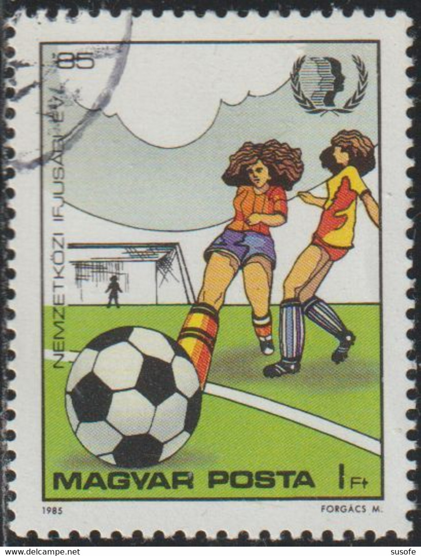 Hungria 1985 Scott 2919 Sello * Dia Internacional Juventud Futbol Femenino Michel 3751A Yvert 2977 Magyar Posta Hungary - Ungebraucht