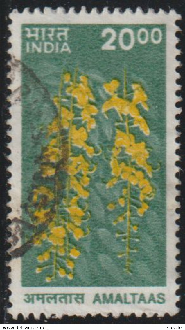 India 2000 Scott 1828 Sello º Flora Arbol Lluvia De Oro Amaltaas Cassia Fistula Michel 1798 Yvert 1564 India Stamps - Used Stamps