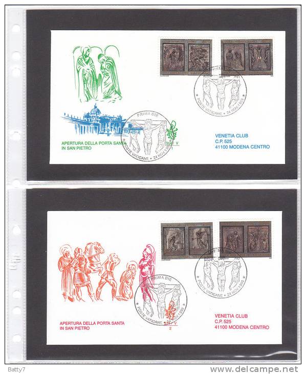 VATICANO 1999 APERTURA PORTA SANTA S. PIETRO - 4 FDC VENETIA - FDC