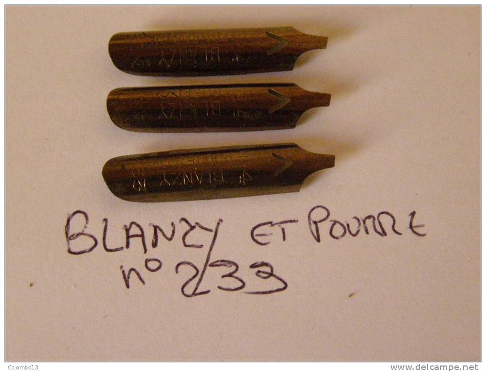 LOT 3 PLUMES  BLANZY ET POURRE NO 233 - Vulpen