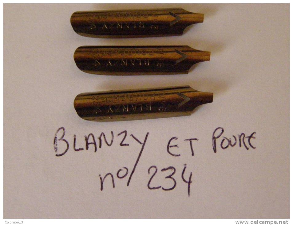 LOT 3 PLUMES  BLANZY ET POURRE NO 234 - Pens