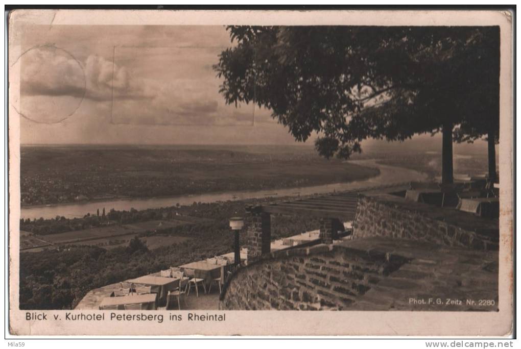 Blick V. Kurhotel Petersberg Ins Rheintal, Auf Dem Gipfel Des Petersberges Bei Königswinter Am Rhein à Melle Hespel - Koenigswinter