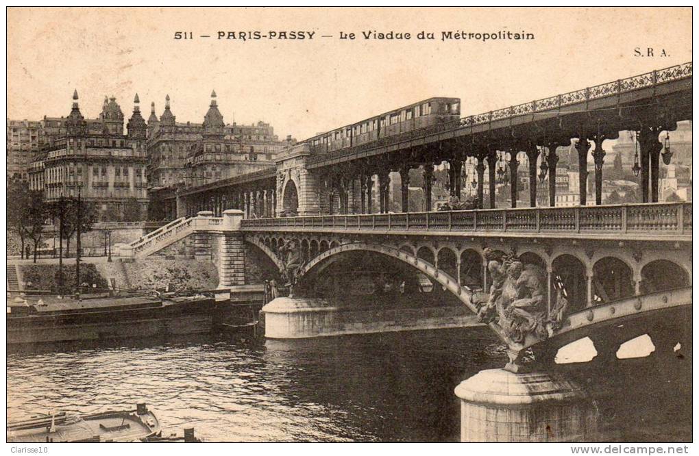 75 Paris Passy Le Viaduc Du Metropolitain Animée Metro - U-Bahnen