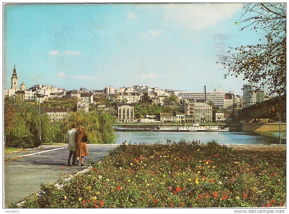 BEOGRAD BELGRADE SERBIA YUGOSLAVIA 1974. A Walking Way At The River Sava - Serbie