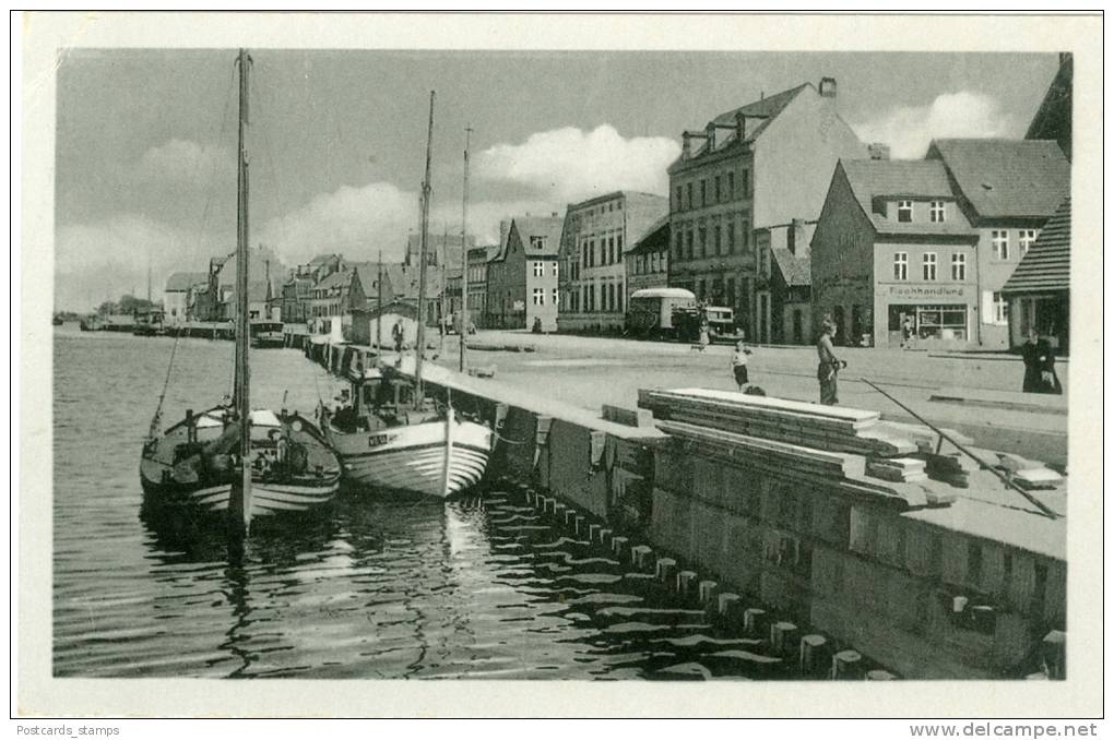 Greifswald, Ryck, Mit Fischhandlung, 50er Jahre - Greifswald