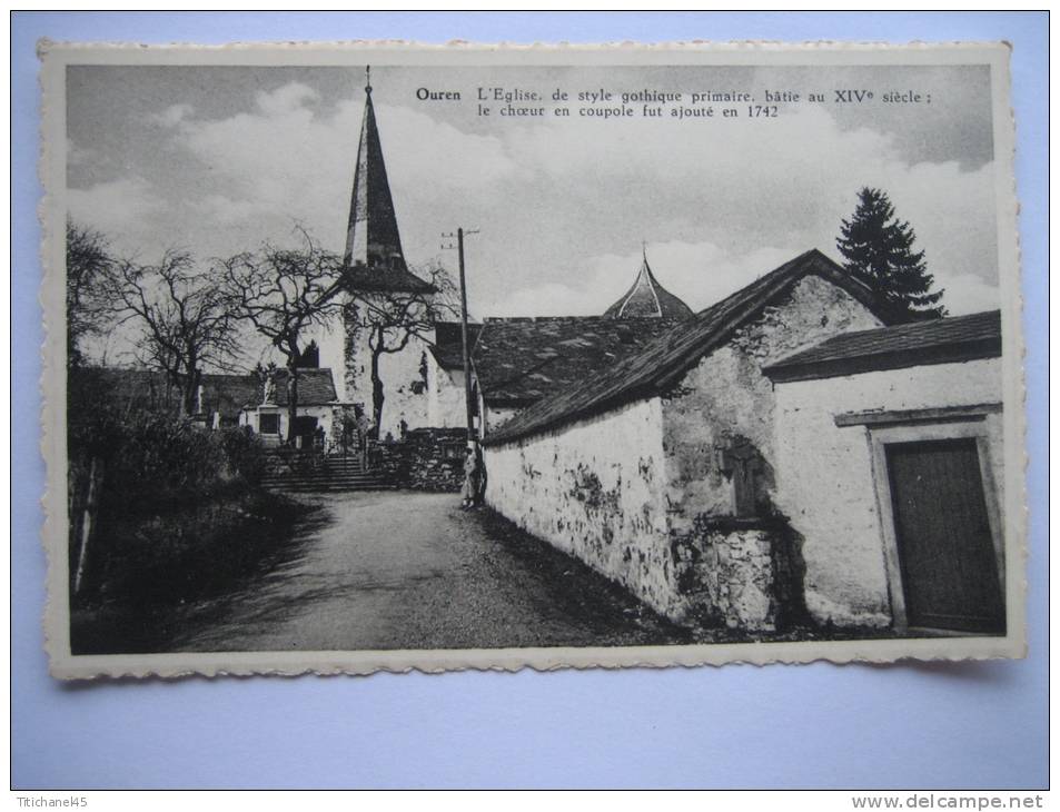 OUREN - L´Eglise De Style Gothique, Bâtie Au XIV E Siècle : Le Choeur En Coupole Fut Ajouté En 1742 - Burg-Reuland