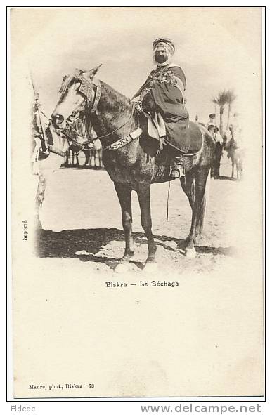 Biskra Le Bechaga A Cheval  Edit Maure No 73 Decoration Legion D Honneur - Biskra