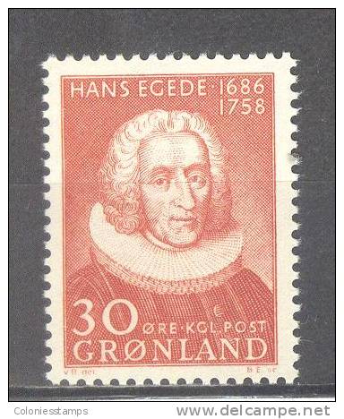 (SA0625) GREENLAND, 1958 (200th Death Anniversary Of Hans Egede). Mi # 42. MNH** Stamp - Ungebraucht