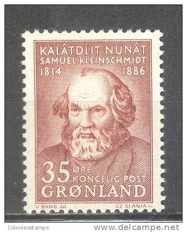 (SA0623) GREENLAND, 1964 (Samuel Kleinschmidt). Mi # 64. MNH** Stamp - Unused Stamps