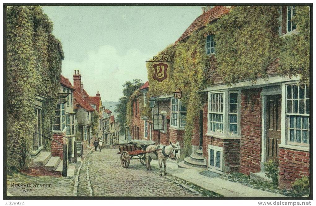 "Mermaid Street, Rye",   A C1935  Salmon Postcard (no 3081), Based On A Painting By  'A R Quinton'. - Rye