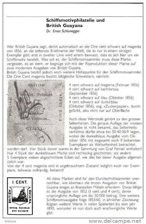 Britisch Guayana. Die Markenausgaben Vor 1890 + Franz. Und Brit. Seepost Mit Div. Stempelabbildungen - Philatelie Und Postgeschichte