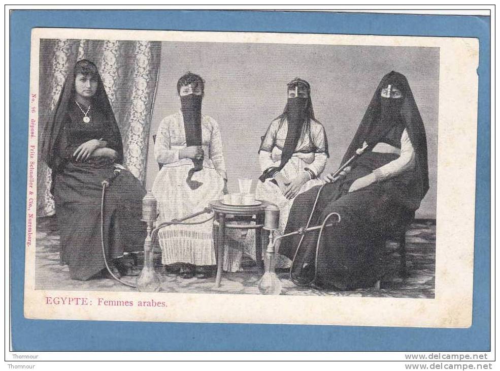 EGYPTE  -  Femmes  Arabes   -  BELLE CARTE PRECURSEUR  - ( Timbre Enlevé ) - Personnes