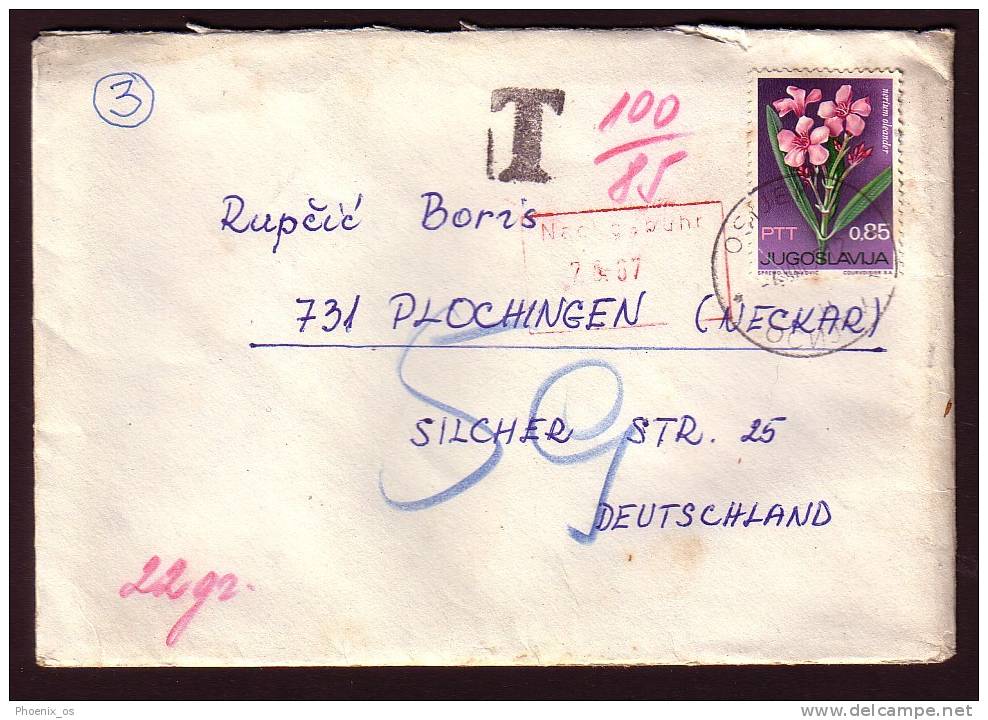 CROATIA - EX YUGOSLAVIA, Missing Franking, Envelope, Year 1967, Osijek - Croacia