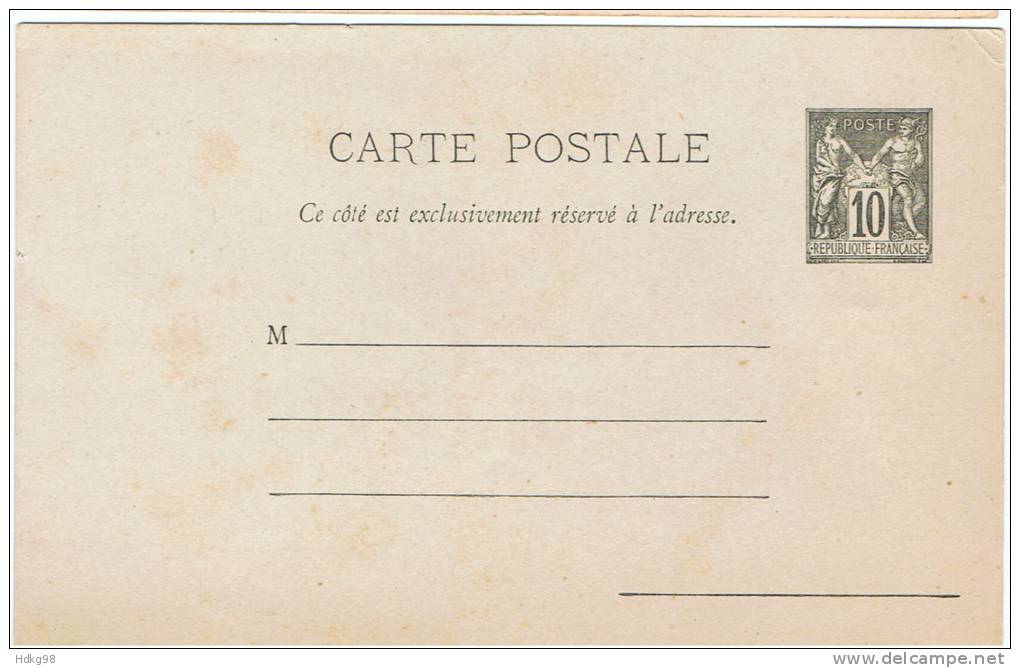 F Frankreich 1876 Mi 60 Mnh Allegorie Postkarte - 1876-1878 Sage (Type I)