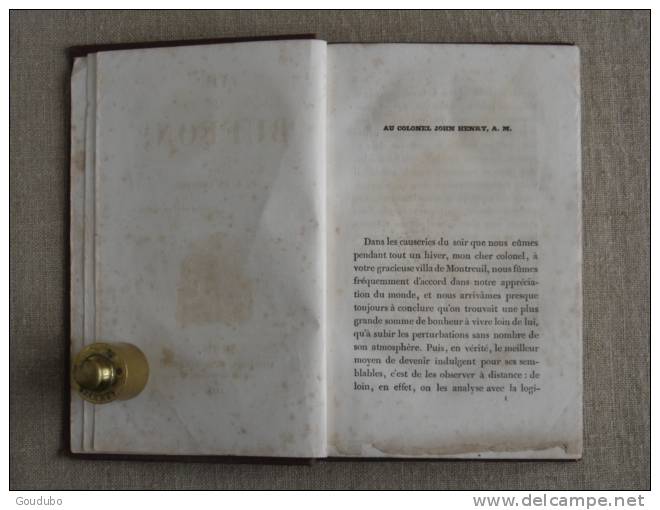 1843 Vie de Buffon par M.A. De Chesnel.Institution Bernou Agen. Voir photos.